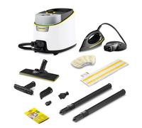 Kärcher SC 4 Deluxe EasyFix Iron con presa per ferro da stiro, Pulitore a Vapore, 4 bar, Area di lavoro: 130 m², Serbatoio: 0,5 l + 1,3 l, Include kit per la pulizia dei pavimenti EasyFix, Ugelli