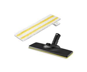 KÄRCHER set bocchetta per pavimenti EasyFix SC 1, bocchetta per pavimenti EasyFix, panno universale in microfibra, 2 tubi di prolunga (0,5 m), accessori originali per il pulitore a vapore Kärcher SC 1