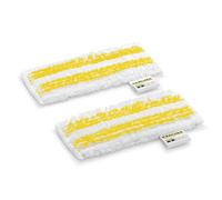 Kärcher set di panni per bocchetta manuale flessibile, 2 panni in microfibra, con sistema a velcro, lavabili, compatibili con la bocchetta manuale flessibile per pulitori a vapore Kärcher