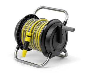 Kärcher Set di supporti per tubi HR 2.10, set completo per irrigazione confortevole, tubo da giardino Kärcher da 10 m, accoppiamenti, adattatore rubinetto e siringa, nero