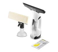 Kärcher Window Vac WV 2 Plus, durata della batteria: 35 min, display a LED per lo stato della batteria, ugello di aspirazione: 280 mm, flacone spray con panno in microfibra, detergente concentrato da