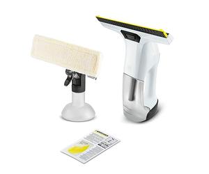 Kärcher Window Vac WV 6 Plus, durata della batteria extra lunga di 100 min, display indicatore LED della batteria, ugello di aspirazione: 280 mm, flacone spray con panno in microfibra, concentrato