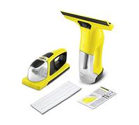 Kärcher WV 6 + KV 4 - Lavavetri a Batteria professionale per Finestre, Vetri Auto, Doccia e Specchi, Aspiragocce con funzione vibrante per lo sporco ostinato, Bianco/Grigio