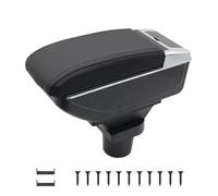 KAERGK Braccioli auto per console centrale Ford Focus 2 Mk1 per auto, doppio spazio con portabevande posteriore, facile da montare (linea nera)