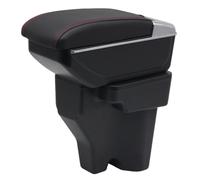 KAERGK Braccioli auto per console centrale Hyundai Venue per auto, doppio spazio con portabevande posteriore, facile da montare (linea rossa)