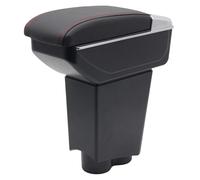 KAERGK Braccioli auto per Fiat 500 2007-2011 Console centrali per auto Doppio spazio con portabevande Posteriore Utility Box Facile da montare (linea rossa)