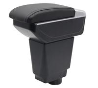 KAERGK Braccioli auto per Fiat Punto 2012-2018 Console centrali per auto Doppio spazio con portabevande Posteriore Utility Box Facile da montare (linea nera)