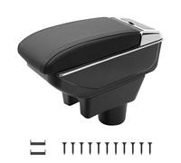 KAERGK Braccioli auto per Mitsubishi Mirage Attrage 2014-2024 Console centrali per auto Doppio spazio con portabevande Posteriore Utility Box Facile da montare (linea nera)