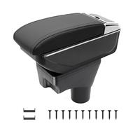 KAERGK Braccioli auto per Nissan Micra K13 2010-2022 Console centrali per auto Doppio spazio con portabevande Posteriore Utility Box Montaggio facile (linea nera)
