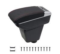 KAERGK Braccioli auto per Renault Clio 2013-2017 Console centrali per auto Doppio spazio con portabevande Posteriore Utility Box Facile da montare (linea rossa)