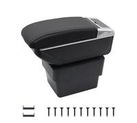 KAERGK Braccioli auto per Skoda Octavia Mk3 A7 2014-2018 Console centrali per auto Doppio spazio con portabevande Posteriore Utility Box Montaggio semplice (linea nera)