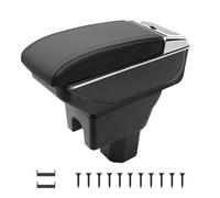 KAERGK Braccioli auto per Suzuki Ignis 2016-2024 Console centrali per auto Doppio spazio con portabevande Posteriore Utility Box Facile da montare (linea nera)