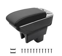 KAERGK Braccioli auto per Suzuki Swift 2005-2024 Console centrali per auto Doppio spazio con portabevande Posteriore Utility Box Facile da montare (linea nera)