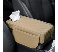KAEW Cuscino Bracciolo Auto per Alfa Romeo SZ RZ 1989-1993, Impermeabile Protezione Copri Bracciolo Console Centrale Protezion Interni Accessori,Beige
