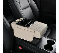 KAEW Cuscino Bracciolo Auto per Audi R8 2007 2008 2009 2010 2011 2012 2013 2014, Impermeabile Protezione Copri Bracciolo Console Centrale Protezion Interni Accessori,Beige