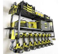 KAFAHOM Organizer per utensili elettrici per riporre gli attrezzi, 8 supporti per trapano, supporto da parete, porta attrezzi e rack per l'organizzazione del garage, scaffale per attrezzi in metallo