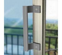 KAFENDA YUM maniglia in lega di alluminio grigia porta scorrevole per balcone porta scorrevole per fienile maniglia per porta da giardino maniglia laterale con viti di montaggio