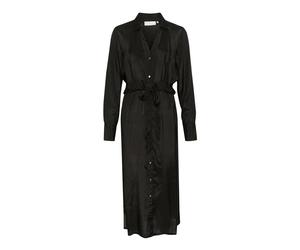 Kaffe - Abito camicia nero profondo con cintura - -Dresses -Donna -Nero -XL