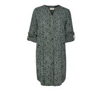 Kaffe - Abito Camicia Stampato Leo Verde/Nero - - Dresses - Donna - Verde - 2XL