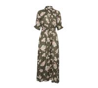 Kaffe - Abito Lungo Floreale con Maniche a Palloncino - - Dresses - Donna - Verde - M
