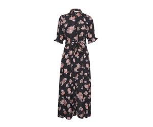 Kaffe - Abito Lungo Nero Profondo con Maniche a Palloncino - - Dresses - Donna - Multicolore - XS