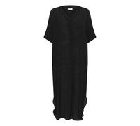 Kaffe - Abito Nero Profondo con Scollo a V - - Dresses - Donna - Nero - S