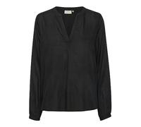 Kaffe Camicetta da Donna con Scollo a V a Maniche Camicia, Nero Intenso, 50