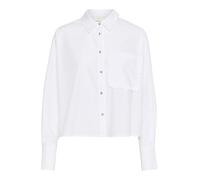 KAFFE Camicia da Donna Boxy Fit Pleats Above Hip Length Long Sleeves Buttons Donna, Bianco - Optical White, 40