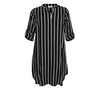KAFFE CURVE Abito camicia 'Milana' nero / bianco Donna KAFFE CURVE 52 nero / bianco