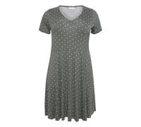 KAFFE CURVE Abito 'Rachel' verde scuro / bianco Donna - Abbigliamento - Taglie comode - Abiti - Abiti in jersey KAFFE CURVE 38