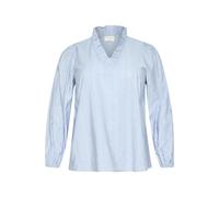 KAFFE CURVE Camicia da donna 'Anni' blu cielo / blu pastello / argento Donna KAFFE CURVE XL-XXL blu cielo / blu pastello / argento
