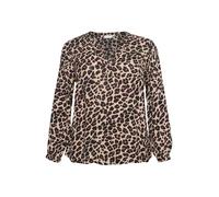 KAFFE CURVE Camicia da donna 'KAMirta' stucco / marrone / nero Donna - Abbigliamento - Taglie comode - Camicie e tuniche - Camicie KAFFE CURVE XL-XXL