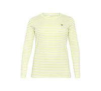 KAFFE CURVE Maglietta 'Lia' mela / bianco Donna KAFFE CURVE L