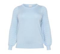 Kaffe Curve - Maglione Celeste con Maniche a Palloncino - - Knitwear - Donna - Blu - XL
