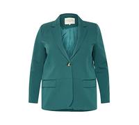 Kaffe Curve Plus-Size Women's Blazer Long Sleeves Single Button Front Pockets, Avventurina, 54 Donna