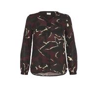 Kaffe Curve Plus-Size Women's Blouse Long Sleeves V-Neck Regular Fit Printed Camicia da Donna