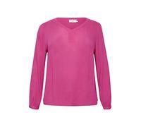 Kaffe Curve Plus-Size Women's Blouse Long Sleeves V-Neck Regular Fit Rounded Hem Camicetta, Fucsia Red, 52 Donna