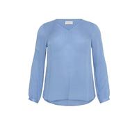 Kaffe Curve Plus-Size Women's Blouse Long Sleeves V-Neck Regular Fit Rounded Hem Camicia da Donna, Ebb e Flow, 54 IT