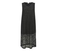 Kaffe Curve Plus Size Women's Dress Lace Sleeveless V-Neck Maxi Length Vestito, Nero Deep, 48/più Donna