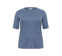 Kaffe Curve Plus Size Women's T-Shirt Round Neck Slim Fit Half Sleeves Jersey, Bering Sea, S/Grande Donna