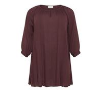 Kaffe Curve Plus-Size Women's Tunic 3/4 Sleeves Loose Fit Round Neck, Caramella MOU, 50 IT/L Donna