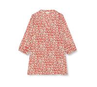 Kaffe Curve Plus-Size Women's Tunic 3/4 Sleeves V-Notch Neck Casual Fit Printed, Tunica da Donna, Cayenne/White Graphic Animal,