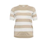 KAFFE CURVE Pullover 'KA Lizzy' beige / bianco Donna - Abbigliamento - Taglie comode - Pullover e cardigan - Pullover KAFFE CURVE L
