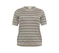 KAFFE CURVE Pullover 'KC Lizzy' grigio sfumato / nero / bianco Donna KAFFE CURVE S grigio sfumato / nero / bianco
