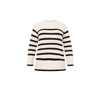 KAFFE CURVE Pullover 'Milla' sabbia / nero Donna - Abbigliamento - Taglie comode - Pullover e cardigan - Pullover KAFFE CURVE S