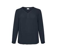 Kaffe Curve Women's Plus Size Blouse Long Sleeves V-Neck, Camicetta da Donna, Midnight Marine, 50