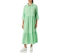 KAFFE Kavivian Dress Vestito, Veleno Verde/Chalk Stripe, 44 Donna