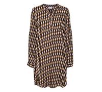 KAFFE Maglietta da Donna Corte Oversized con Maniche Lunghe Vestito Casual, Candy Pink/Thrush Braid Print, 38