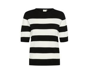 Kaffe Pullover 'KA Mala' nero / bianco Donna - Abbigliamento - Taglie comode - Pullover e cardigan - Pullover Kaffe L