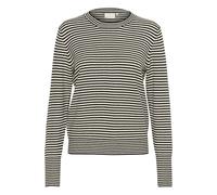 Kaffe Pullover 'KA Nala' nero / offwhite Donna - Abbigliamento - Taglie comode - Pullover e cardigan - Pullover Kaffe XL